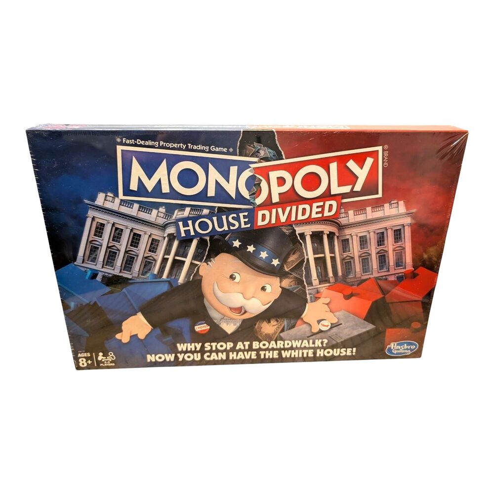 Monopoly House Divided Board Game: Elections and White House Themed Game SEALED